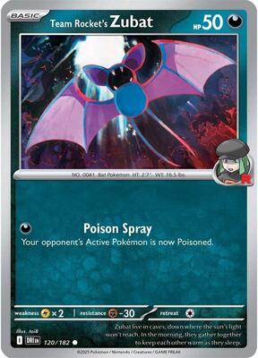 Team Rocket's Zubat card from SV10: Destined Rivals