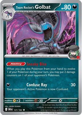 Team Rocket's Golbat card from SV10: Destined Rivals