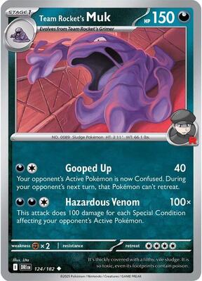 Team Rocket's Muk card from SV10: Destined Rivals