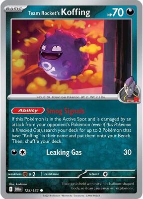 Team Rocket's Koffing card from SV10: Destined Rivals