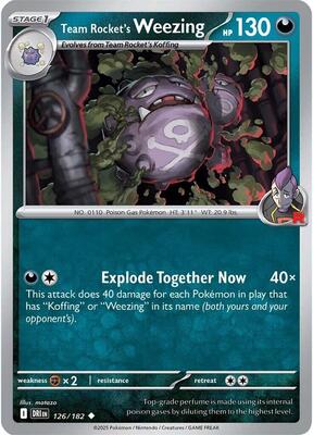 Team Rocket's Weezing - 126/182 card from SV10: Destined Rivals