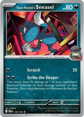 Team Rocket's Sneasel card from SV10: Destined Rivals