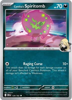 Cynthia's Spiritomb card from SV10: Destined Rivals