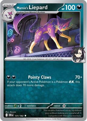 Marnie's Liepard card from SV10: Destined Rivals