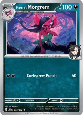 Marnie's Morgrem card from SV10: Destined Rivals