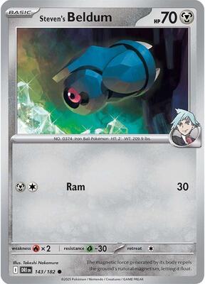 Steven's Beldum card from SV10: Destined Rivals