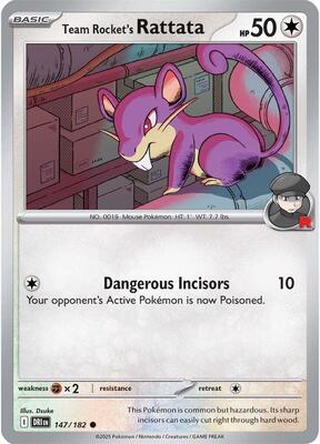 Team Rocket's Rattata card from SV10: Destined Rivals