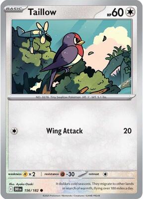 Taillow card from SV10: Destined Rivals