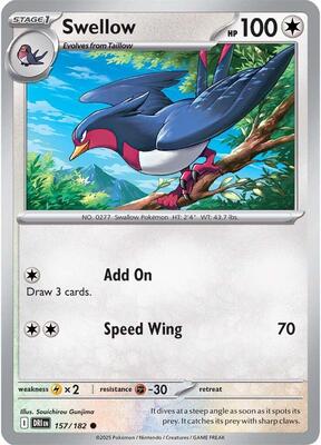 Swellow card from SV10: Destined Rivals