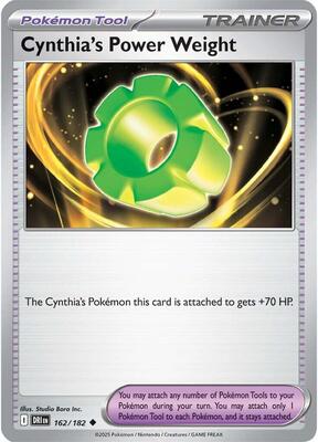 Cynthia's Power Weight card from SV10: Destined Rivals