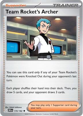 Team Rocket's Archer - 170/182 card from SV10: Destined Rivals