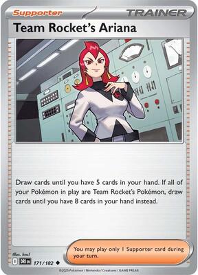 Team Rocket's Ariana - 171/182 card from SV10: Destined Rivals