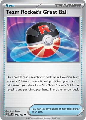 Team Rocket's Great Ball card from SV10: Destined Rivals
