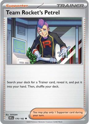 Team Rocket's Petrel - 176/182 card from SV10: Destined Rivals