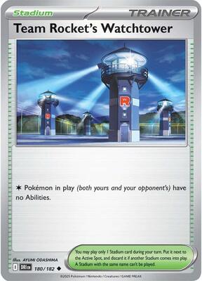 Team Rocket's Watchtower card from SV10: Destined Rivals