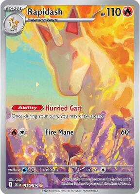 Rapidash - 189/182 card from SV10: Destined Rivals