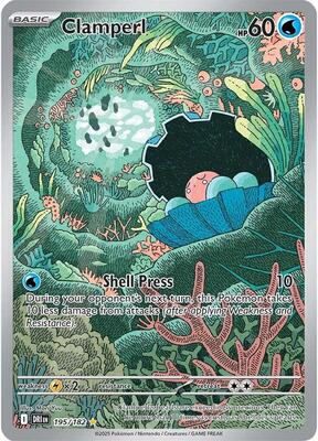 Clamperl - 195/182 card from SV10: Destined Rivals