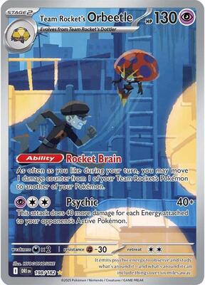 Team Rocket's Orbeetle - 198/182 card from SV10: Destined Rivals