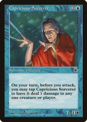 Capricious Sorcerer card from Portal
