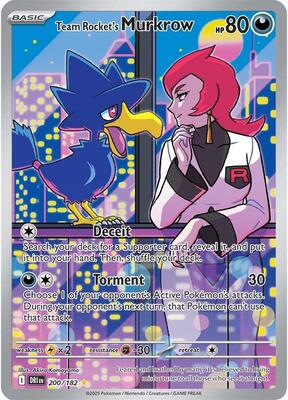 Team Rocket's Murkrow - 200/182 card from SV10: Destined Rivals