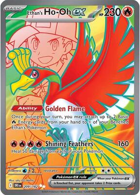 Ethan's Ho-Oh ex - 209/182 card from SV10: Destined Rivals
