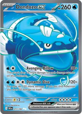 Dondozo ex - 211/182 card from SV10: Destined Rivals