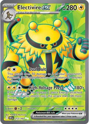 Electivire ex - 212/182 card from SV10: Destined Rivals