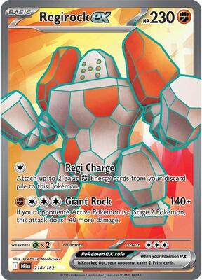 Regirock ex - 214/182 card from SV10: Destined Rivals