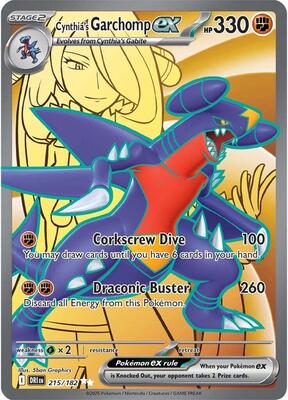 Cynthia's Garchomp ex - 215/182 card from SV10: Destined Rivals