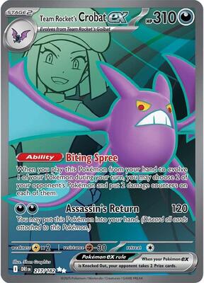Team Rocket's Crobat ex - 217/182 card from SV10: Destined Rivals