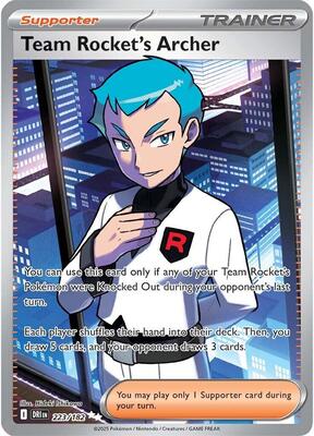Team Rocket's Archer - 223/182 card from SV10: Destined Rivals