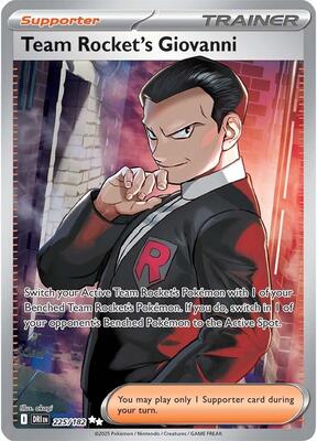 Team Rocket's Giovanni - 225/182 card from SV10: Destined Rivals