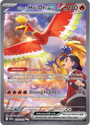 Ethan's Ho-Oh ex - 230/182 card from SV10: Destined Rivals