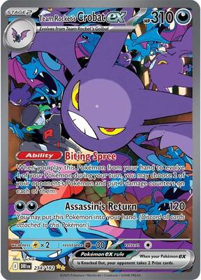 Team Rocket's Crobat ex - 234/182 card from SV10: Destined Rivals