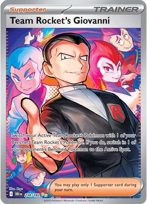 Team Rocket's Giovanni - 238/182 card from SV10: Destined Rivals