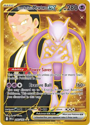 Team Rocket's Mewtwo ex - 240/182 card from SV10: Destined Rivals