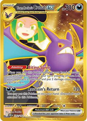Team Rocket's Crobat ex - 242/182 card from SV10: Destined Rivals