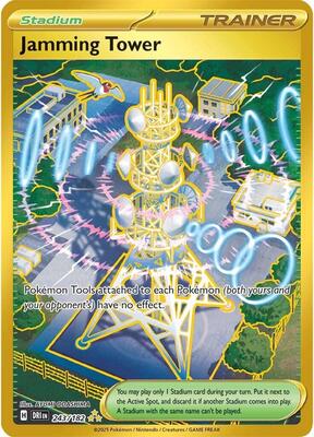 Jamming Tower card from SV10: Destined Rivals