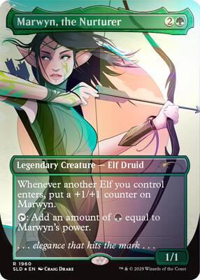 Marwyn, the Nurturer (Rainbow Foil) card from Secret Lair Drop Series