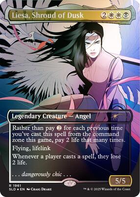 Liesa, Shroud of Dusk (Rainbow Foil) card from Secret Lair Drop Series