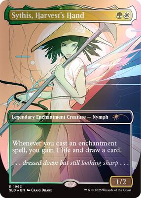 Sythis, Harvest's Hand (Rainbow Foil) card from Secret Lair Drop Series