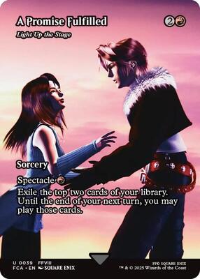 A Promise Fulfilled - Light Up the Stage (Showcase) card from FINAL FANTASY: Through the Ages