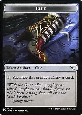 Clue // Copy Double-Sided Token card from The List Reprints