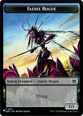 Faerie Rogue // Ox Double-Sided Token card from The List Reprints