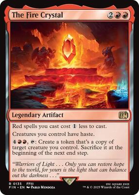The Fire Crystal card from FINAL FANTASY