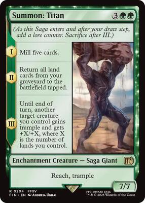 Summon: Titan card from FINAL FANTASY