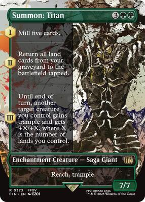 Summon: Titan (Borderless) card from FINAL FANTASY