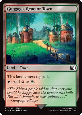 Gongaga, Reactor Town card from FINAL FANTASY