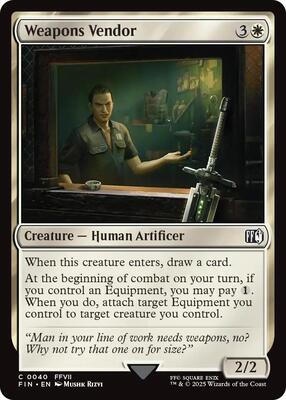 Weapons Vendor card from FINAL FANTASY