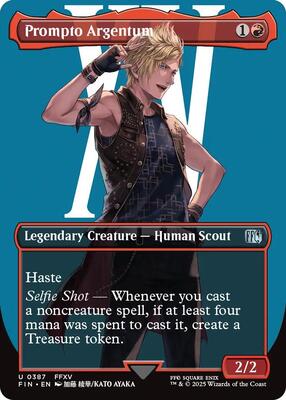 Prompto Argentum (Borderless) card from FINAL FANTASY